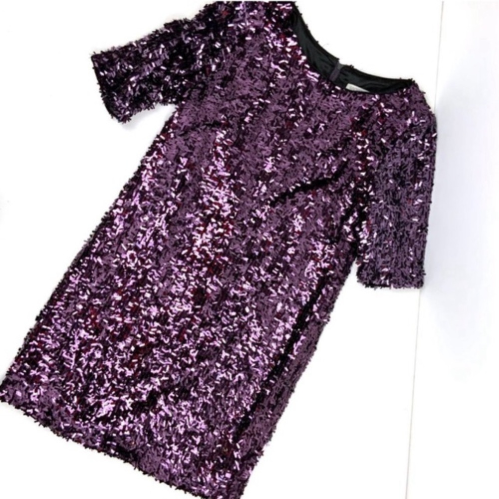 Rachel Roy purple sequined mini dress size 12 NWT cocktail party dress